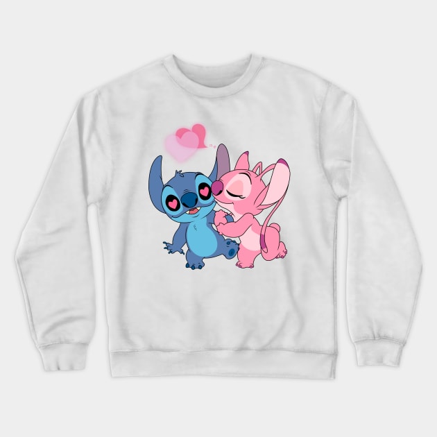 Stitch & Angel Crewneck Sweatshirt by Nykos